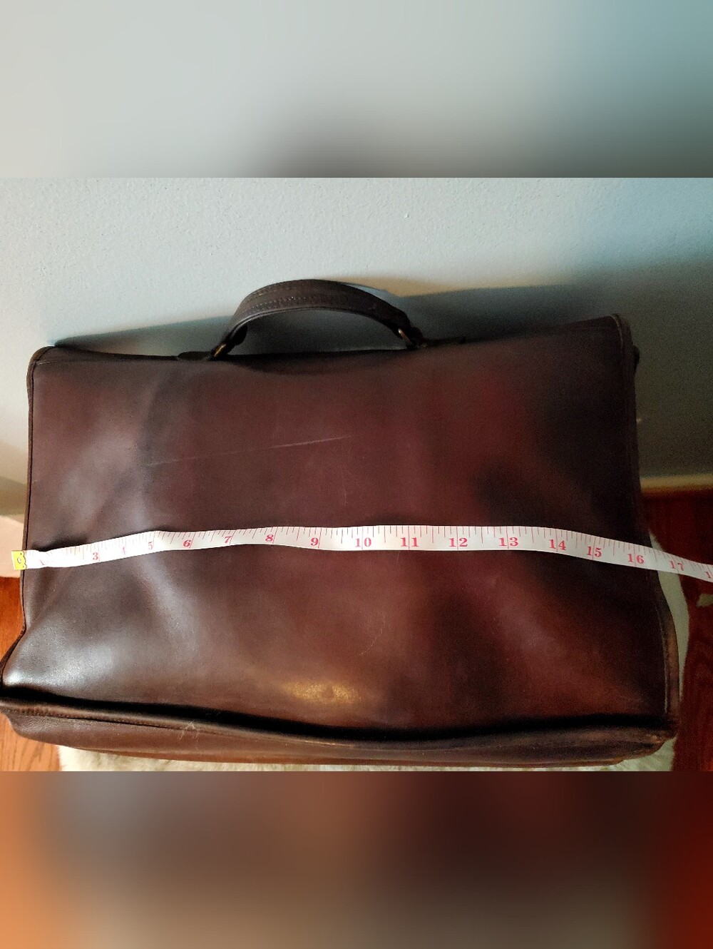 Vintage Coach USA Brown Leather Briefcase 059-0038 Turnlock Work Bag Classic - Picture 6 of 10